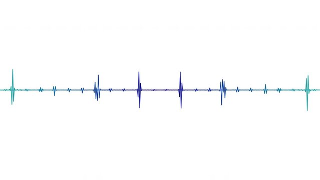 Sound wave isolated on white background. Multicolored digital sound wave equalizer. Audio technology wave concept and design under the concept of white and colorful emphasize simplicity.