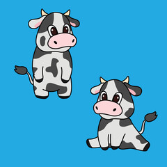 set of little cow