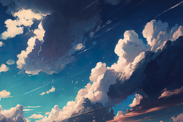 Obraz na płótnie Canvas sky with clouds. Generative AI