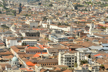 Obraz premium Panorama of the capital of Ecuador, Quito