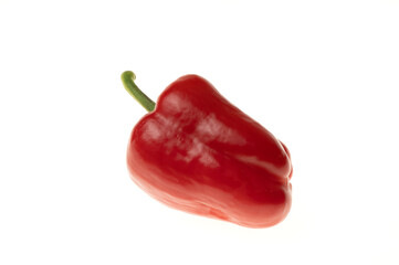 red bell pepper, paprika isolated on white background