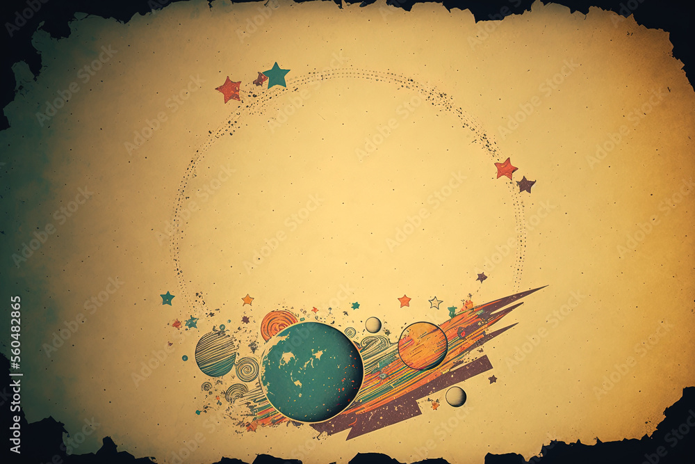 Poster vintage paper with space for text or image. generative ai