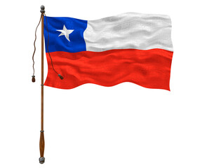 National flag  of Chile.. Background  with flag  of Chile.