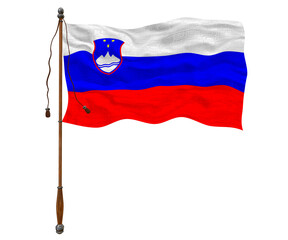 National flag  of Slovenia. Background  with flag  of Slovenia