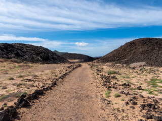 Path between rocks on Isla de Lobos