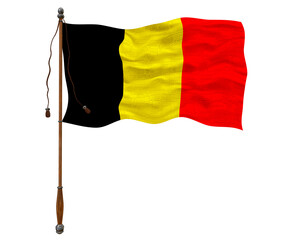 National Flag of Belgium. Background  with flag  of Belgium.