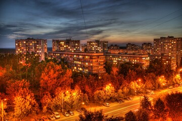 Fototapeta premium Evening city