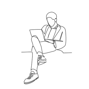 recommend clip art: man with a laptop