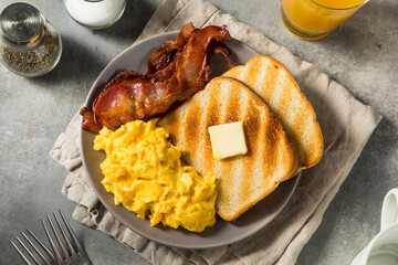 Homemade American Scrambled Egg Breakfast