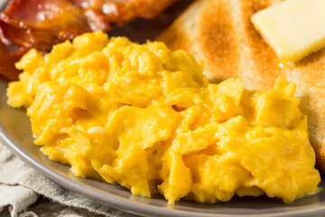 Homemade American Scrambled Egg Breakfast