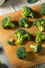 Raw Green Organic Broccoli Florets