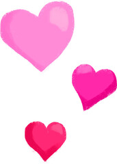 pink and red hearts