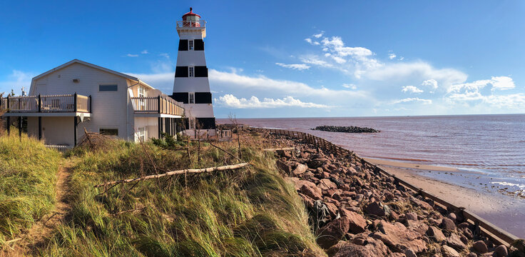 West Point Lighthouse, Cedar Dunes Provincial Park, Prince Edward Island, Canada