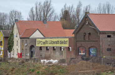 Erkelenz january 2023: Lützerath is a hamlet of the town of Erkelenz in North Rhine-Westphalia....