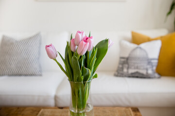 Tulips in livingroom