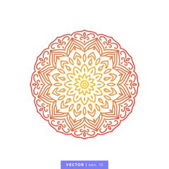 Mandala vector stock illustration design template. Vintage decorative elements.