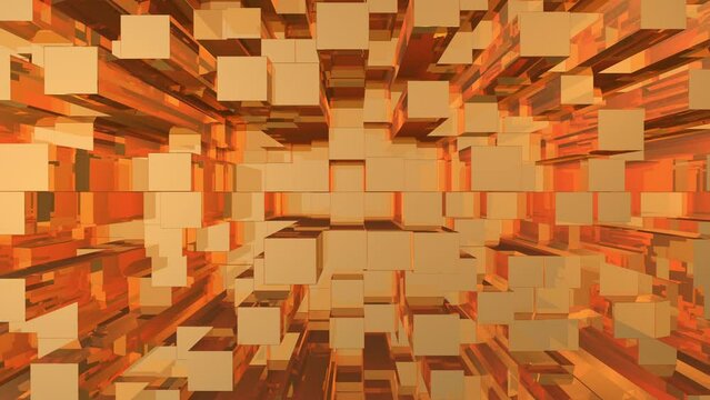 Abstract 3d Loop Cubes Animation
