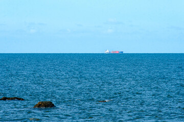 Fototapeta premium Calm coastal scenery at Pantai Kemasik, Kemaman, Terengganu, Malaysia