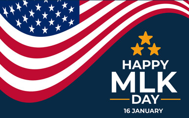 Text Happy Martin Luther King Day Background. I have a dream inspirational Quote. 16 Jan Martin Luther King Jr Day.