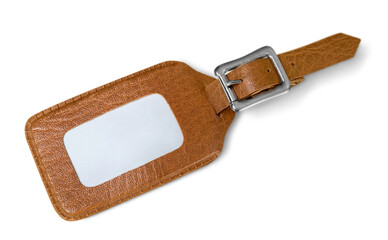 Leather luggage tag (blank version)