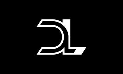 DL logo design. Initial letter DL logo design. DL logo monogram design vector template. - obrazy, fototapety, plakaty