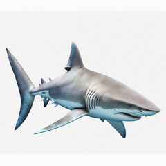 Bonnethead Shark full body image with white background ultra realistic



