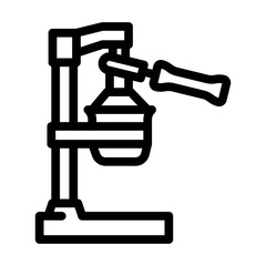 juicer pomegranate line icon vector. juicer pomegranate sign. isolated contour symbol black illustration