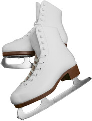 White sports ice figure skates