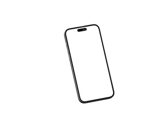 Smartphone frameless blank screen mockup