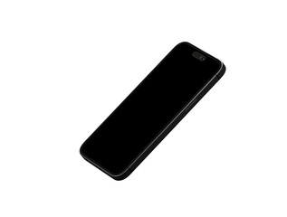 Modern glass smartphone hanging over the table - mockup