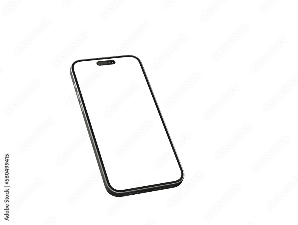 Poster mock up of smartphone - 3d rendering
