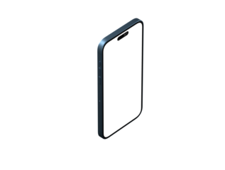 smartphone  With Blank Screen in 3d - mockup