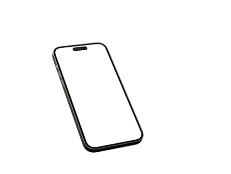 Modern glass smartphone hanging over the table - Powered by Adobe