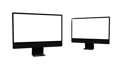 Computer screen mockup. PC monitor template. - mockup - obrazy, fototapety, plakaty
