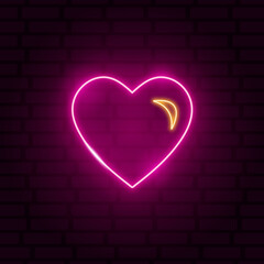 Valentine's Day pink neon heart