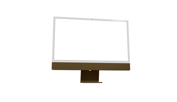 Modern computer monitor with blank screen - mockup