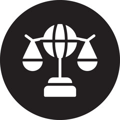 International Law glyph icon