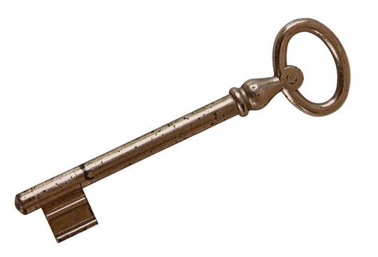 Old rusty door key