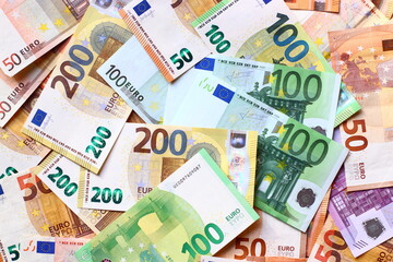 Euro money - 50, 100, 200 paper bills