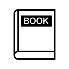Book icon and book letters. Vector.