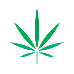 Cannabis leaf. Cannabis weed. Vector.