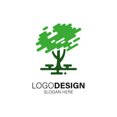 abstract tree logo design for environment or ecology