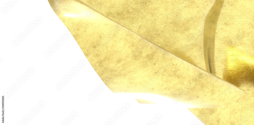 Poster 3d render of gold cloth abstract background