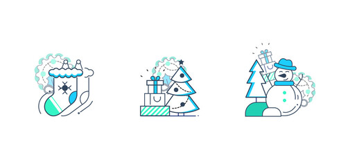 Christmas card with Santa