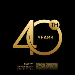 40th anniversary celebration logo design concept. Logo Vector Templates