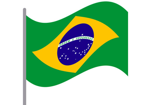 Icono de bandera de Brasil ilustración del vector. Ilustración de  comunicaciones - 3163596