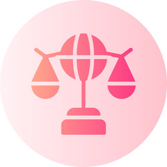 International Law gradient icon