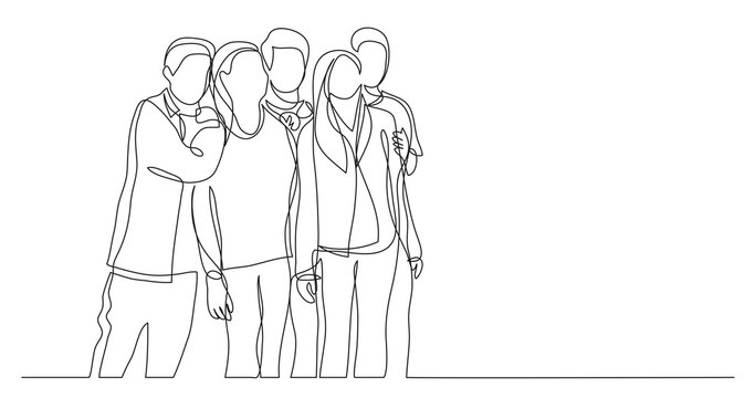 group of friends teenagers standing together - PNG image with transparent background