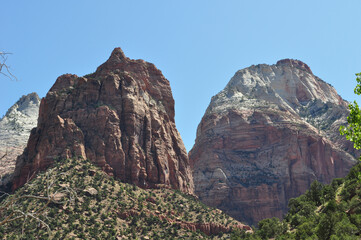 Red Rock mountains as one stands infront of the other