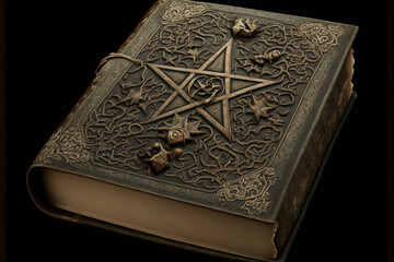 Fototapeta premium Witch's Book of Shadows. AI generation